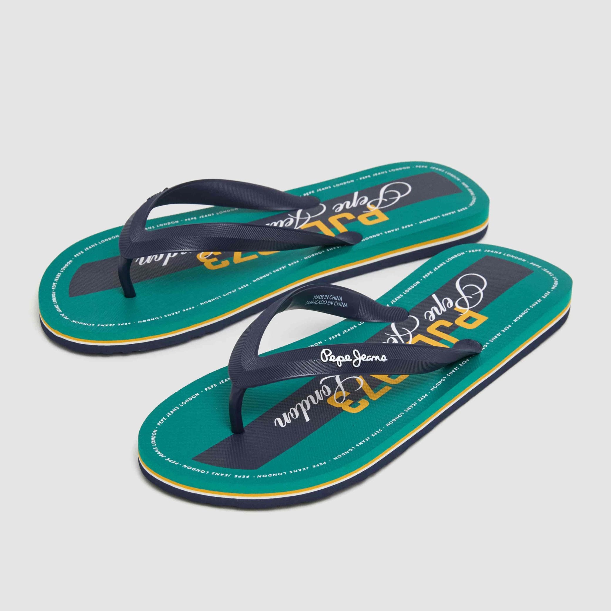 Chaussures homme Pepe Jeans WHALE CLUB vert – vue latérale