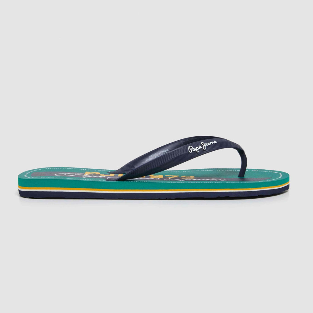 Sandales homme Pepe Jeans WHALE CLUB vert – vue de face
